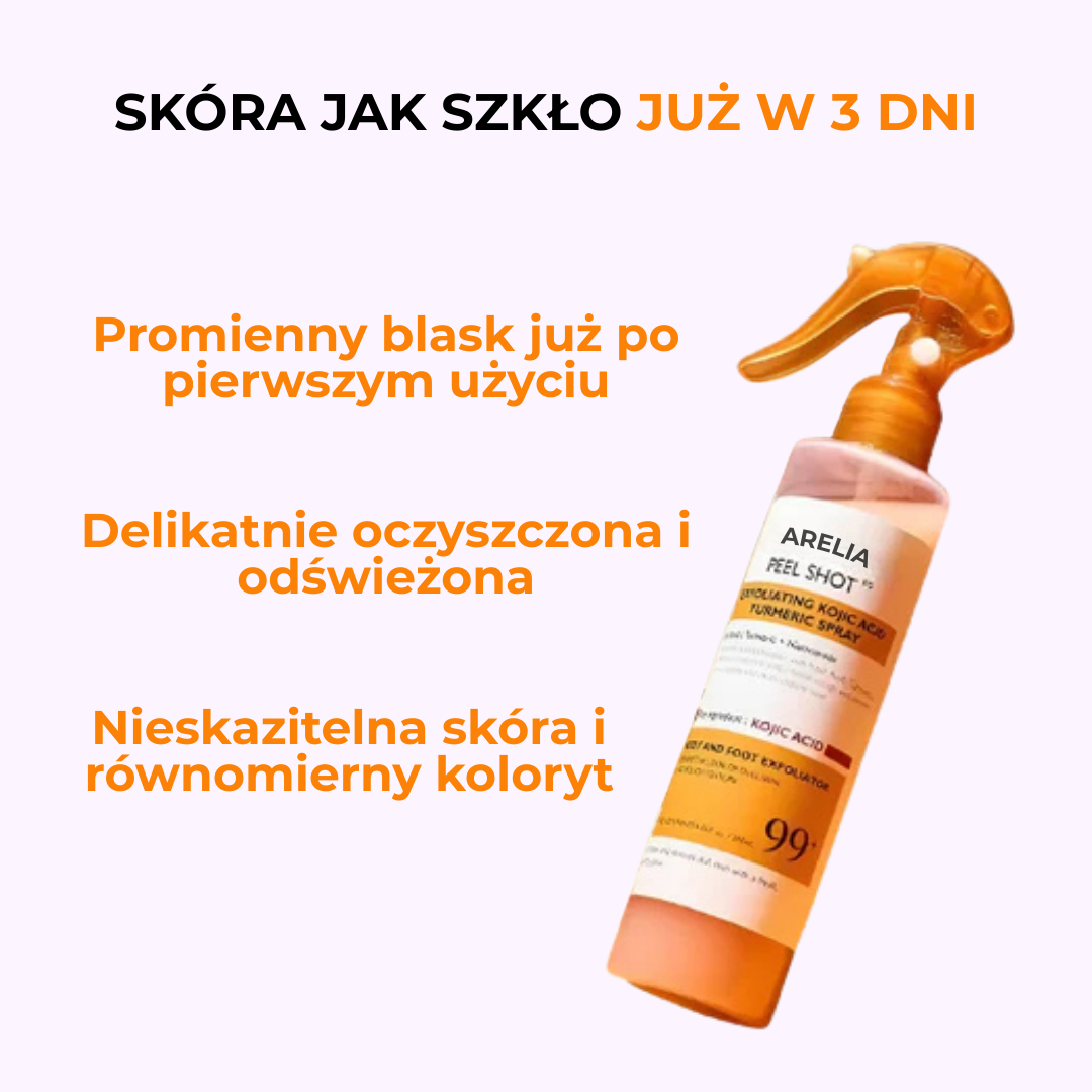 Spray z Kurkumą i Kwasem Kojowym Arelia